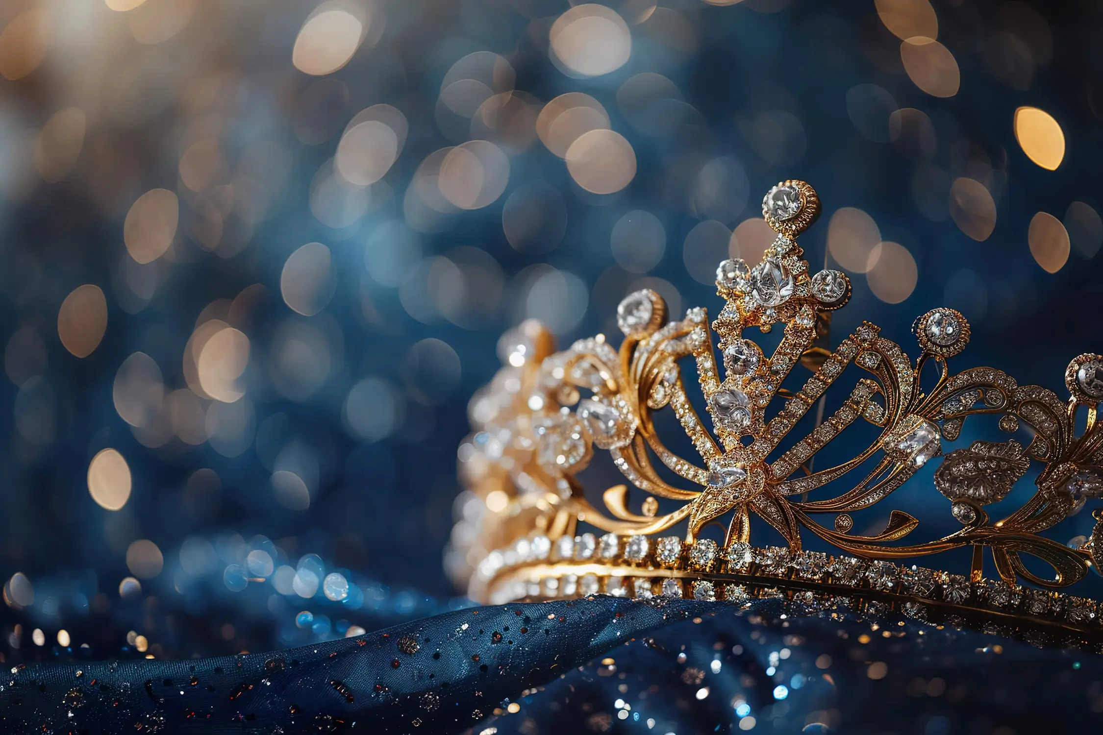 Sparkling Tiara on Velvet Pillow